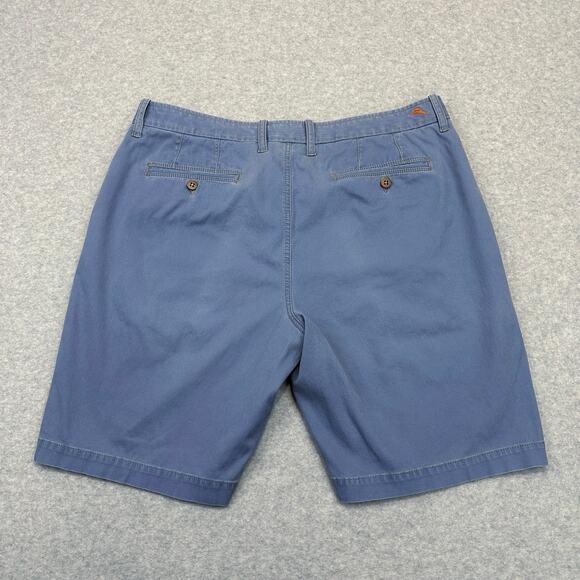 Tommy Bahama Chino Short Mens 38 Blue Flat Front Zip Fly Button Stretch Straight - Picture 2 of 11